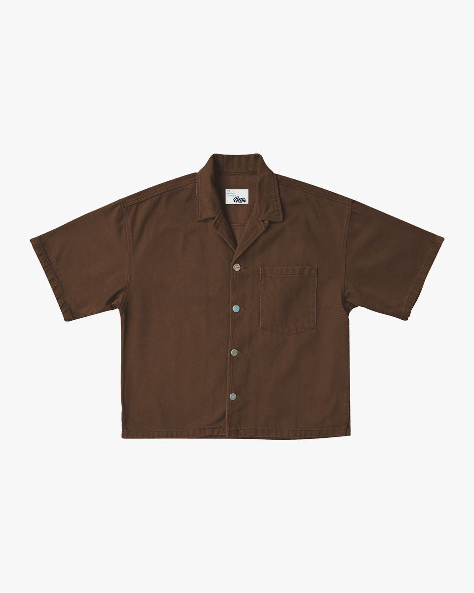 EPTM - BOXY TWILL SHIRT - BROWN