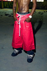 Syair Saihara - Red Waxed Canvas Shorts