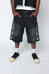 FRATERNAL - BLACK CONCRETE PEARL JORTS