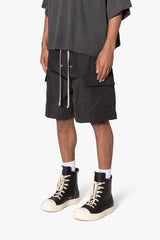MNML - Rave Double Cargo Shorts - Black