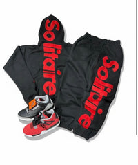 SOLITAIRE- HOODIE  blk/red