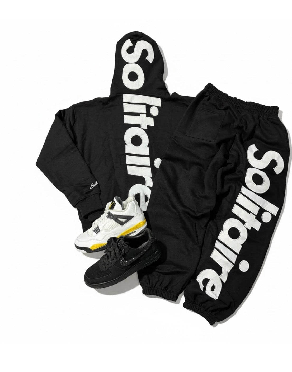 SOLITAIRE- JOGGER black/ white