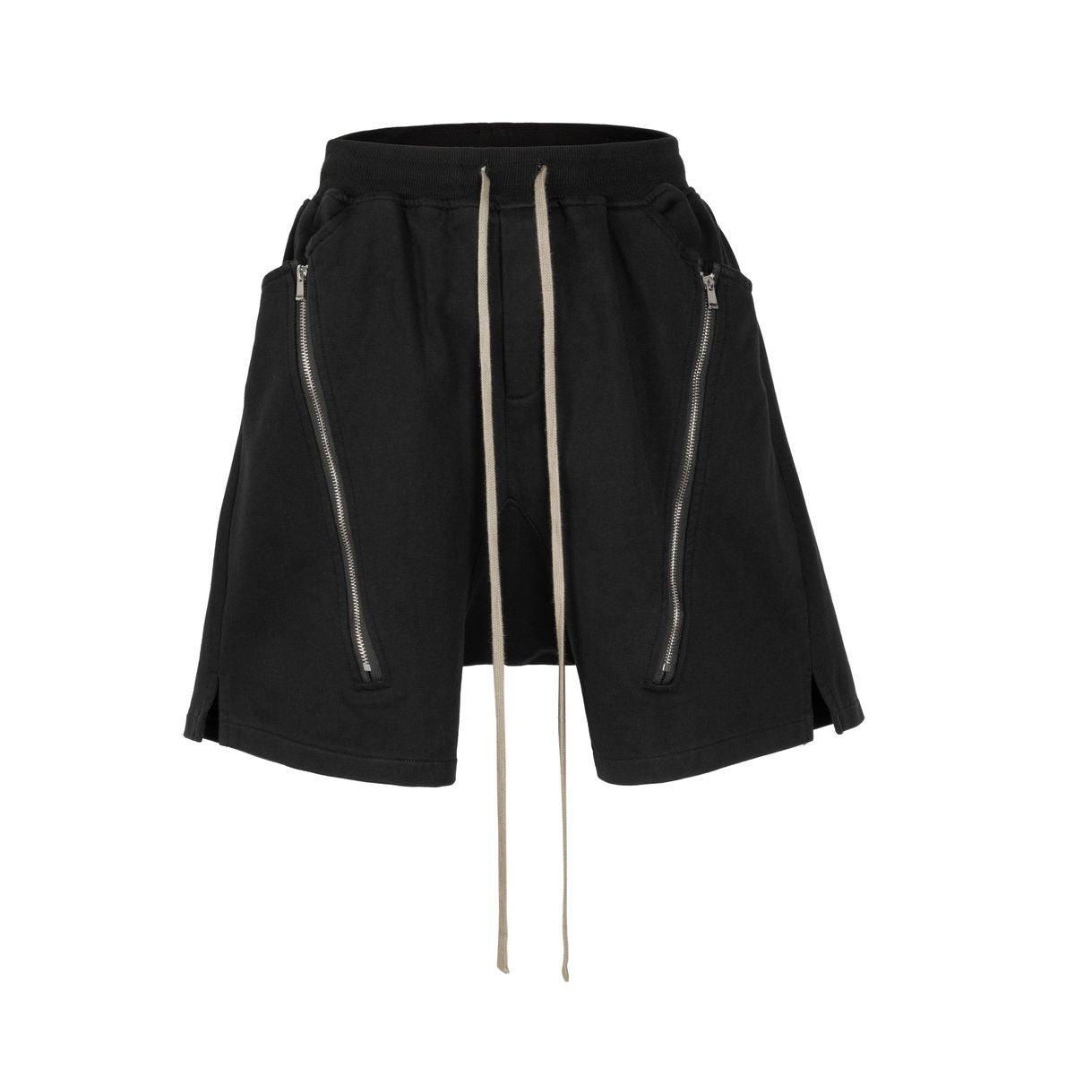 UNDEVELOPED - BLACK ZIP DRAWSTRING CARGO SHORTS