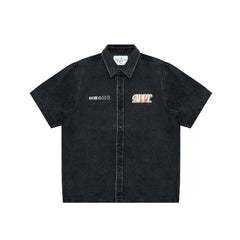 APPT - SYNC BUTTON UP - BLACK DENIM
