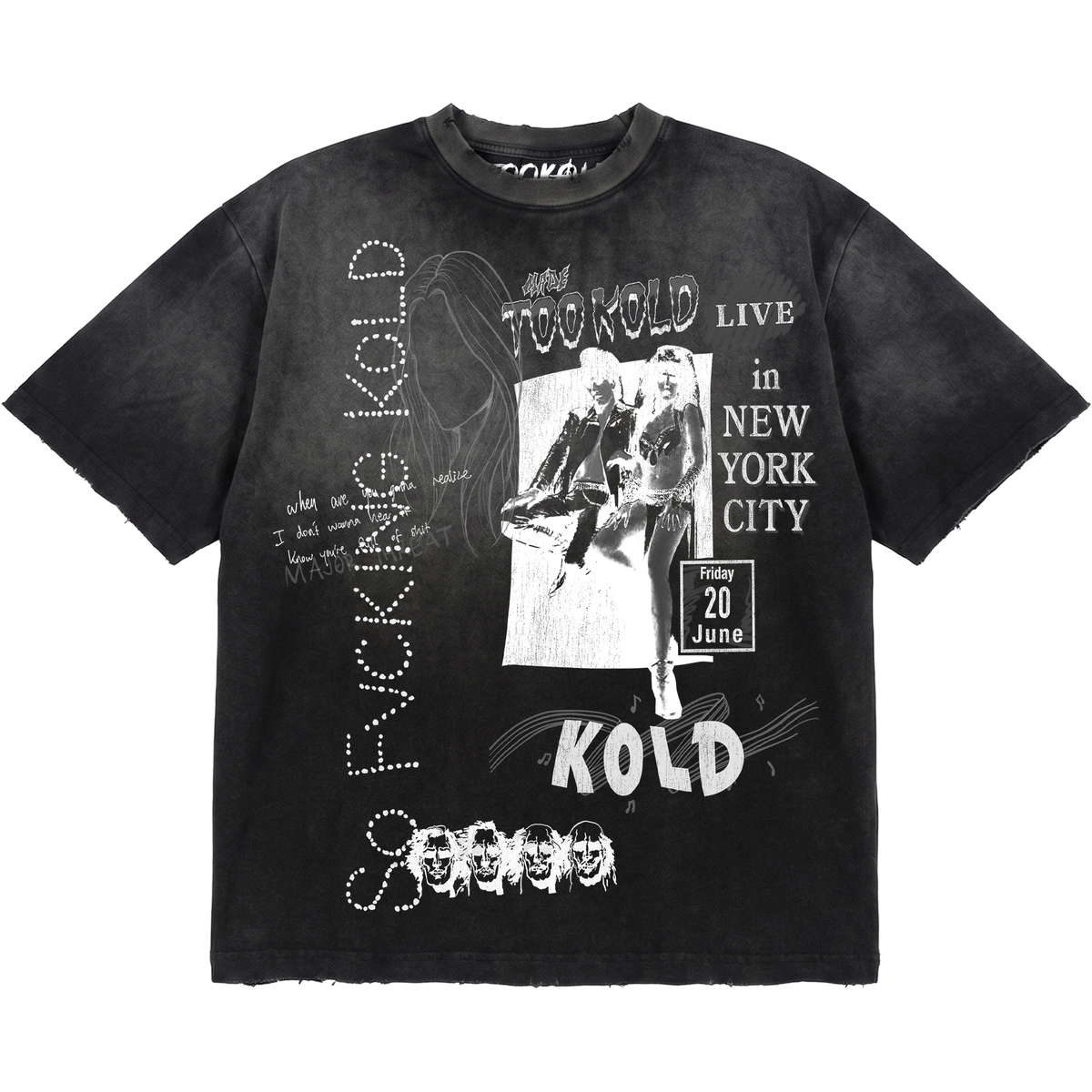 TOO COLD - NYC ACID WASH TEE