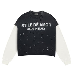 Stile De Amor Galleria - NERO SU BIANCO LONGSLEEVE