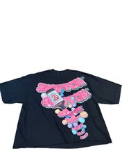 PROFIT ABUSE CROP TEE - BLACK
