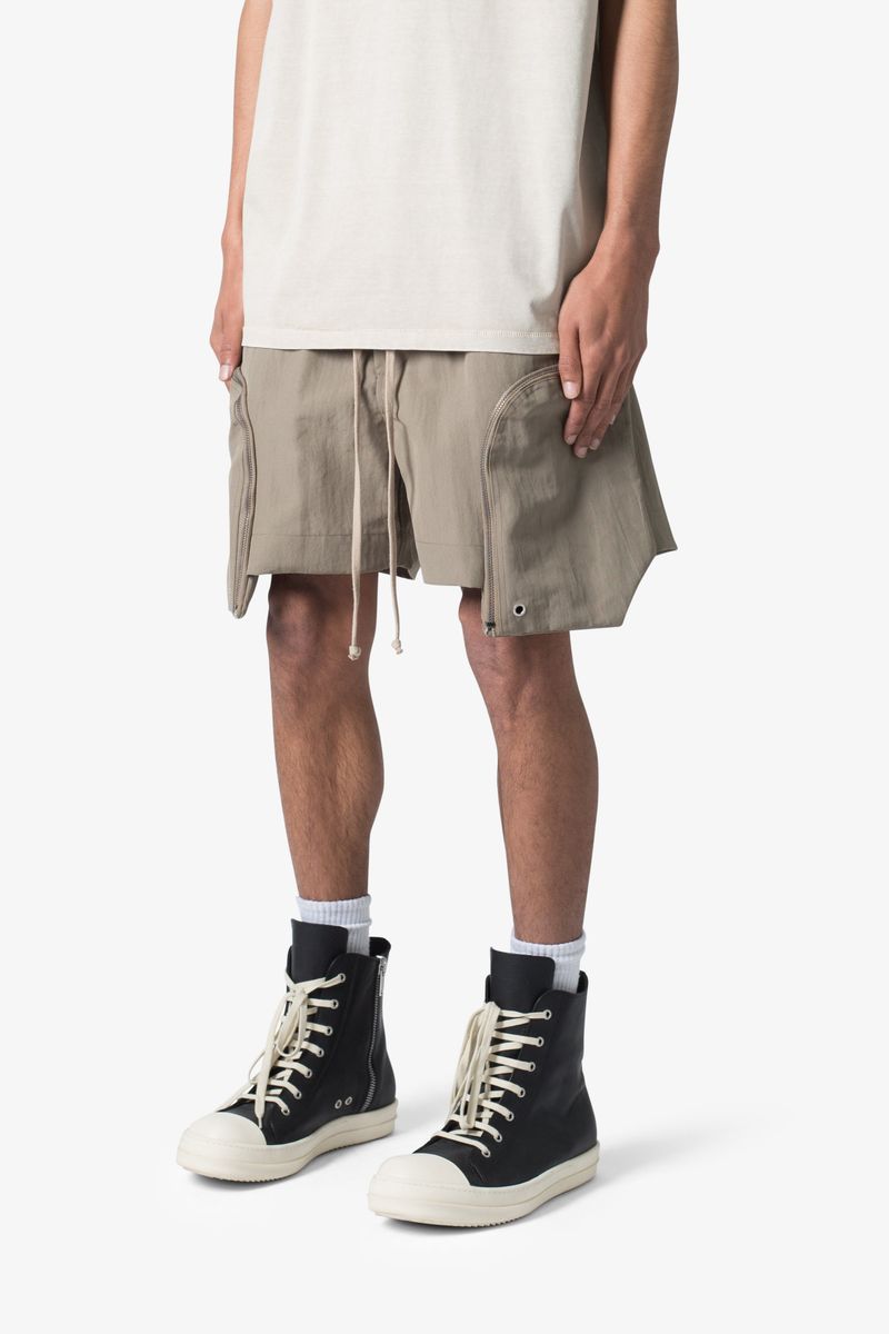MNML - Front Pocket Geo Shorts - Olive