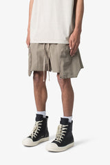 MNML - Front Pocket Geo Shorts - Olive