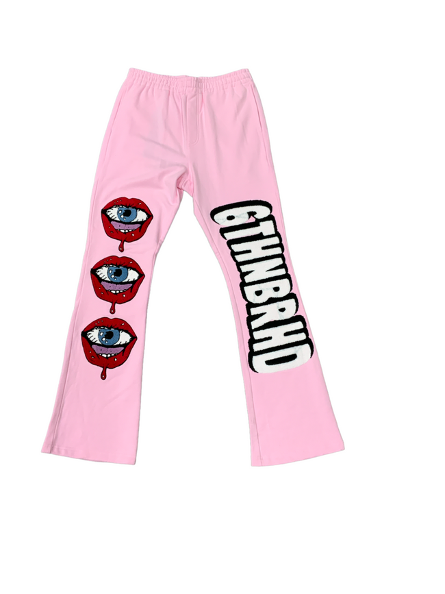 6TH BRAND - BIG VISION" STACKED PANTS - PINK