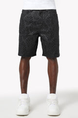 GUAPI - All Black Embellished Denim Shorts V2