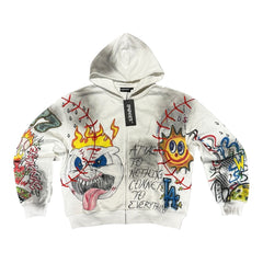 SYNDICATE- Attached" Zip Up White
