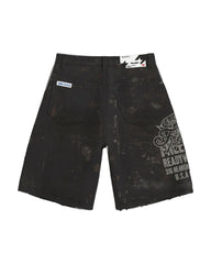 Free Refills - SERVICE GRUNGE CARPENTER SHORTS - BLACK