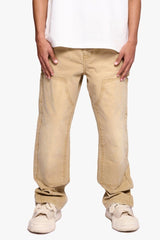 VALABASAS- Hound Straight Jeans Wheat Washed