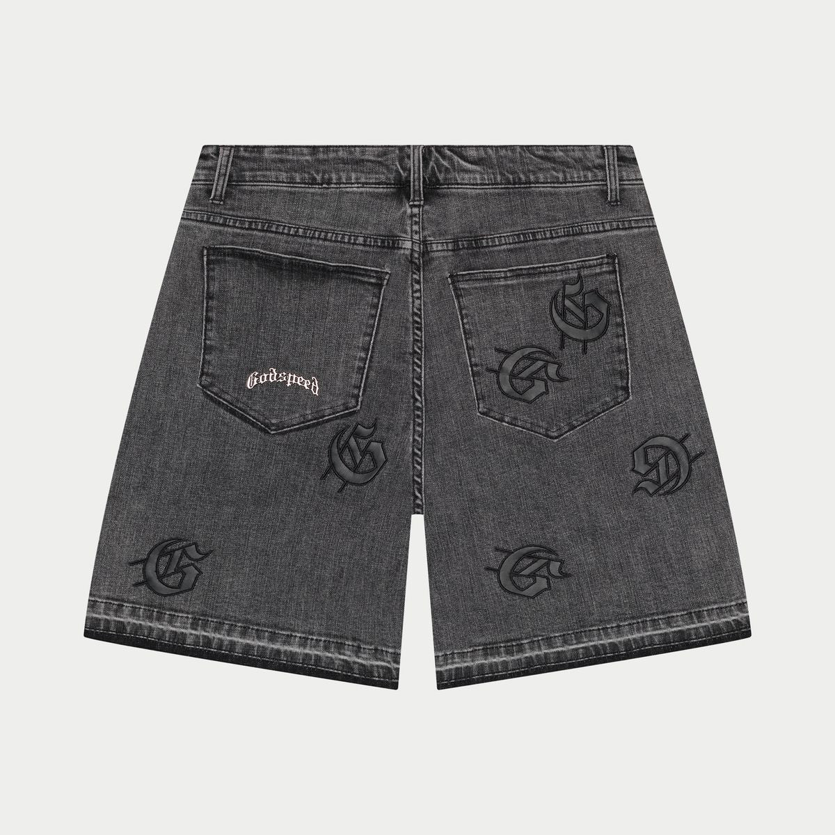 GOD SPEED - Infinity Denim Shorts - GREY