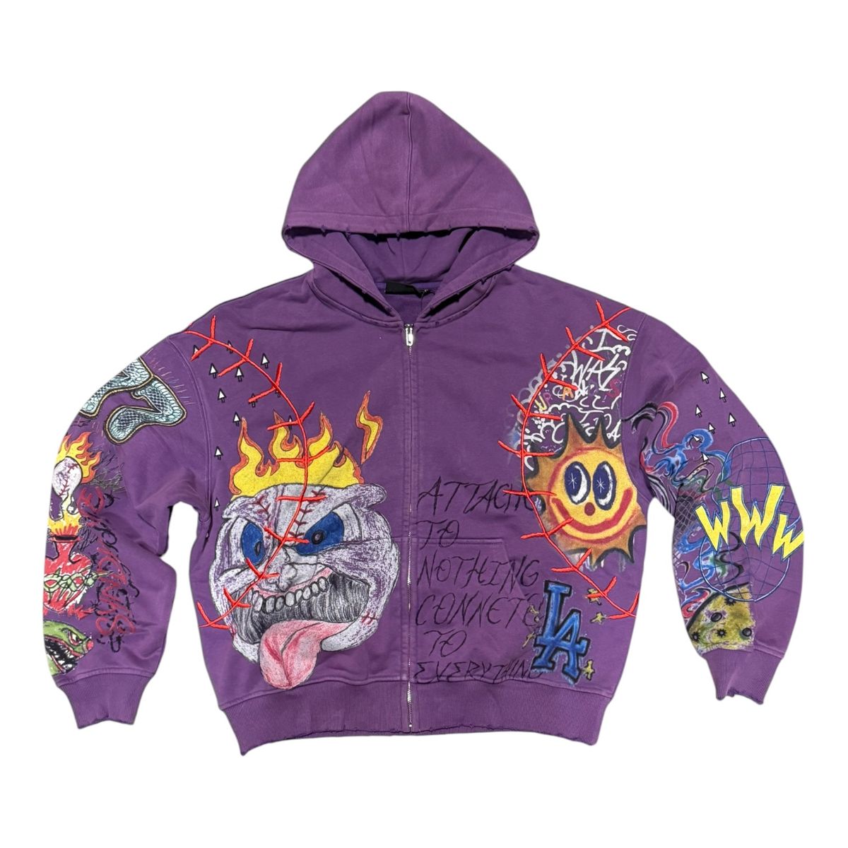 SYNDICATE- Attached" Zip Up Purple