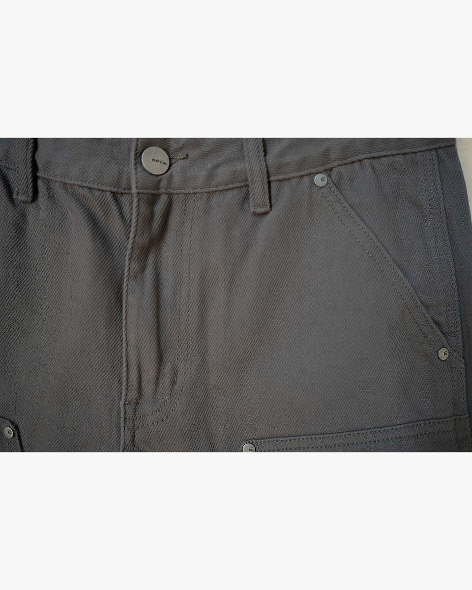 EPTM - BOXY TWILL SHORTS - GREY