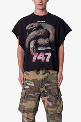 MNML - Snake Cutoff Tee - Vintage Black