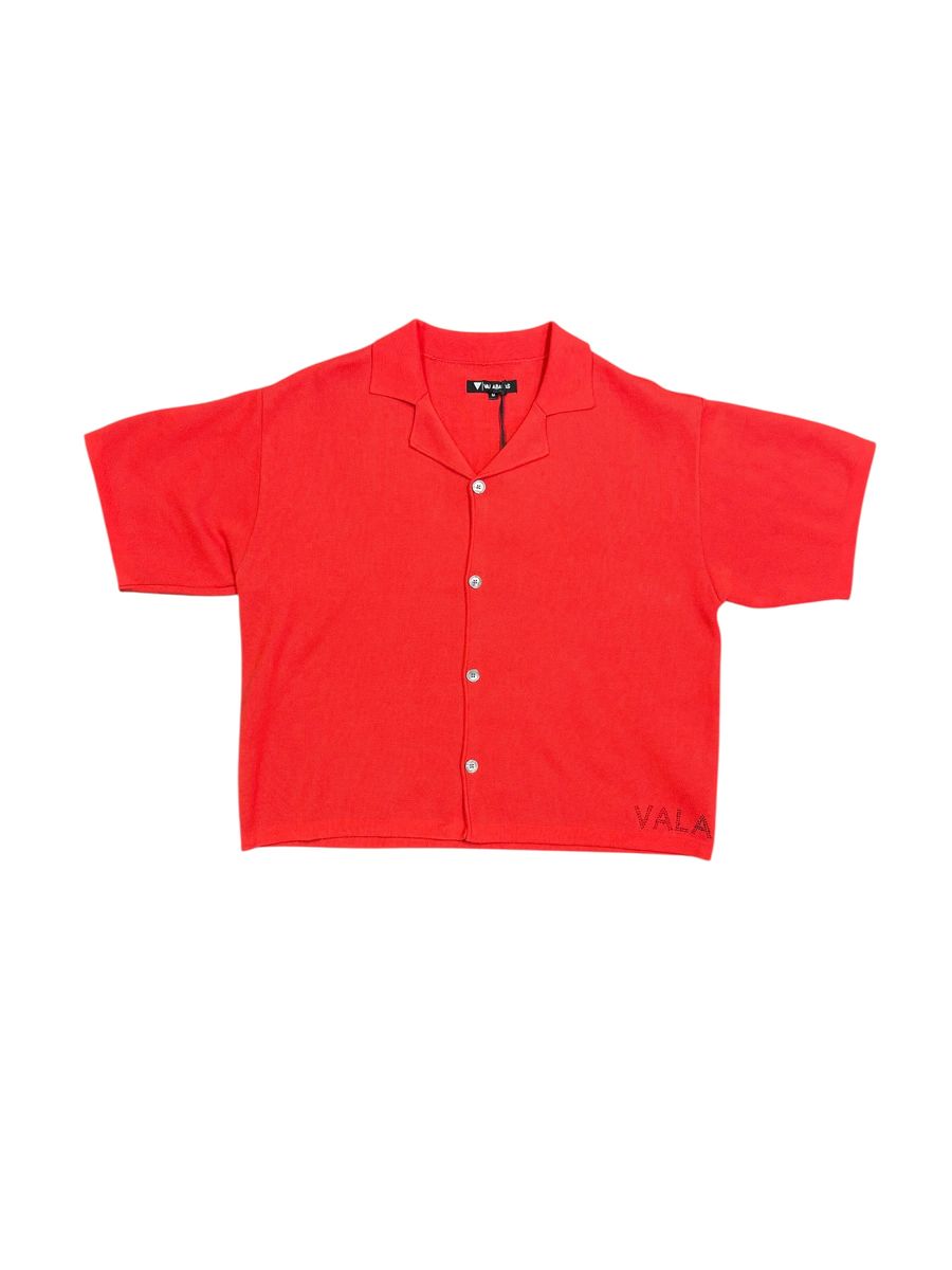 VALABASAS - DEALBREAKER" BUTTON DOWN RED