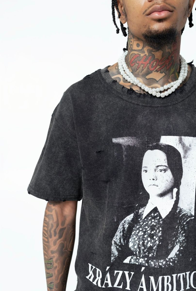 KRAZY AMBITIONS - Máison Black Tee