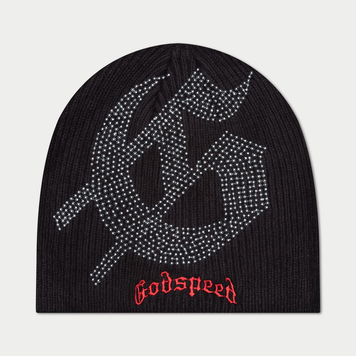 GOD SPEED - STUDDED Beanie (RED BLACK)