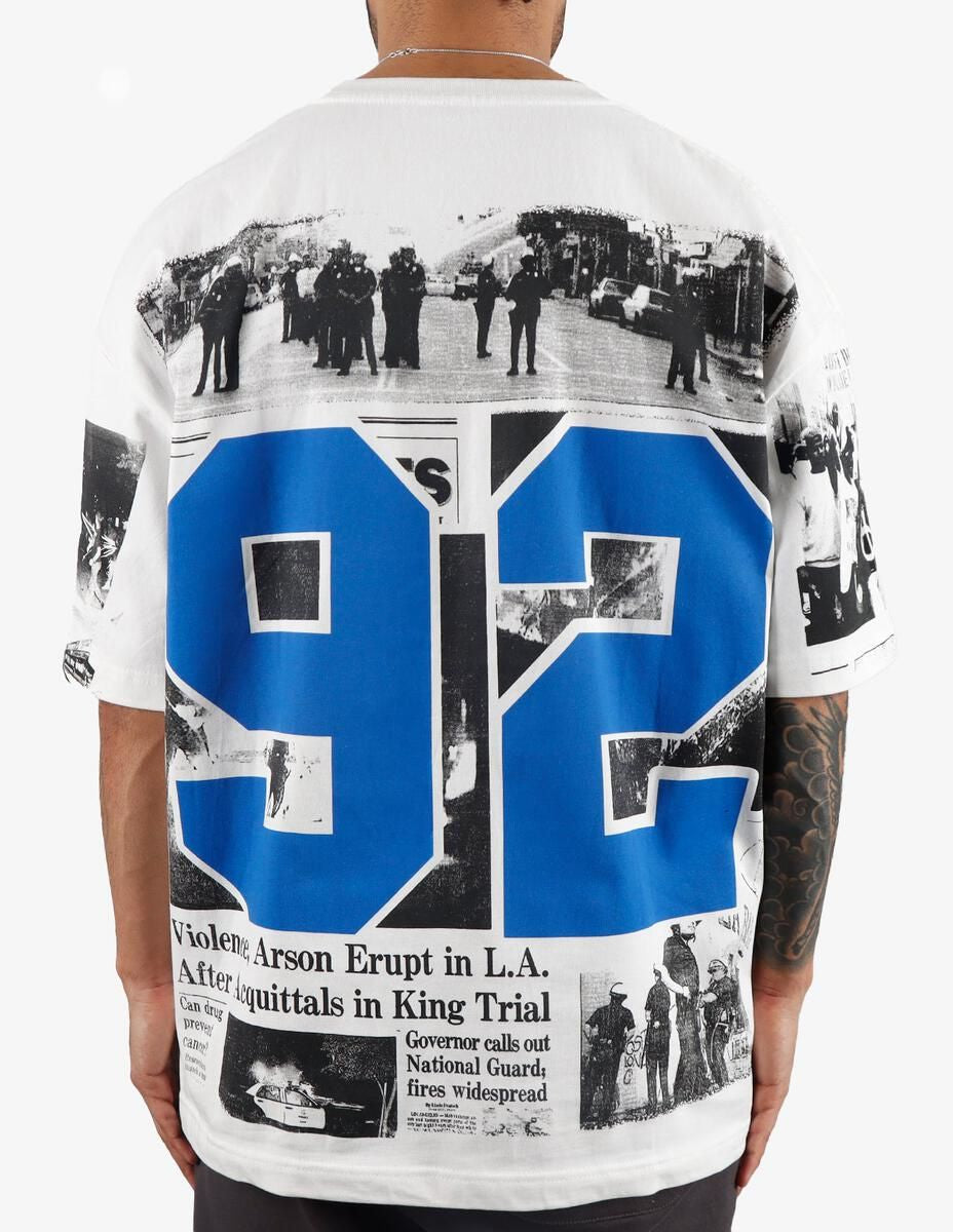 KIY STUDIOS "KIY STUDIOS "LA RIOTS" WHITE T-SHIRT