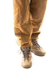 UNKNOWN- Garment-dyed heavyweight jogger - Brown