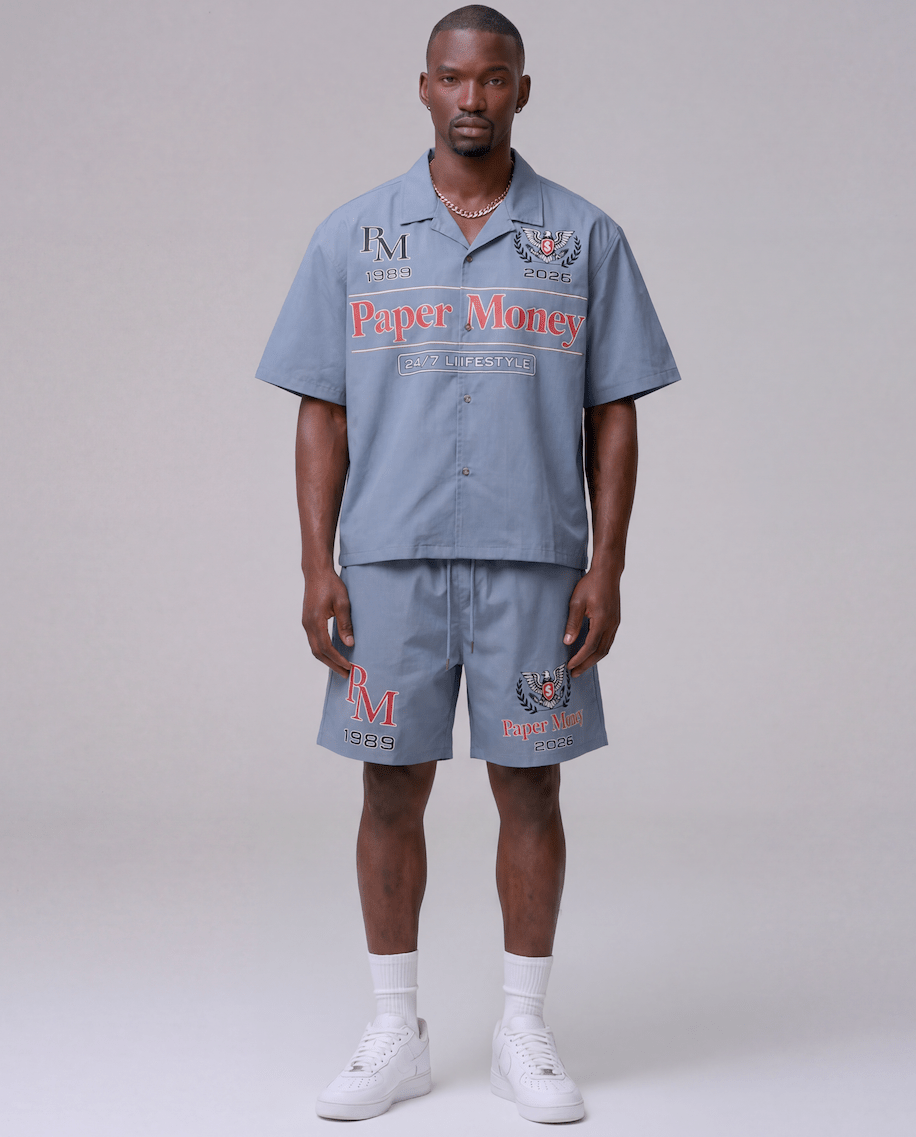 PAPER MONEY - GRAND PRIX SHORTS BLUE
