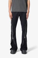 MNML - D519 Zipper Flare Denim - Black