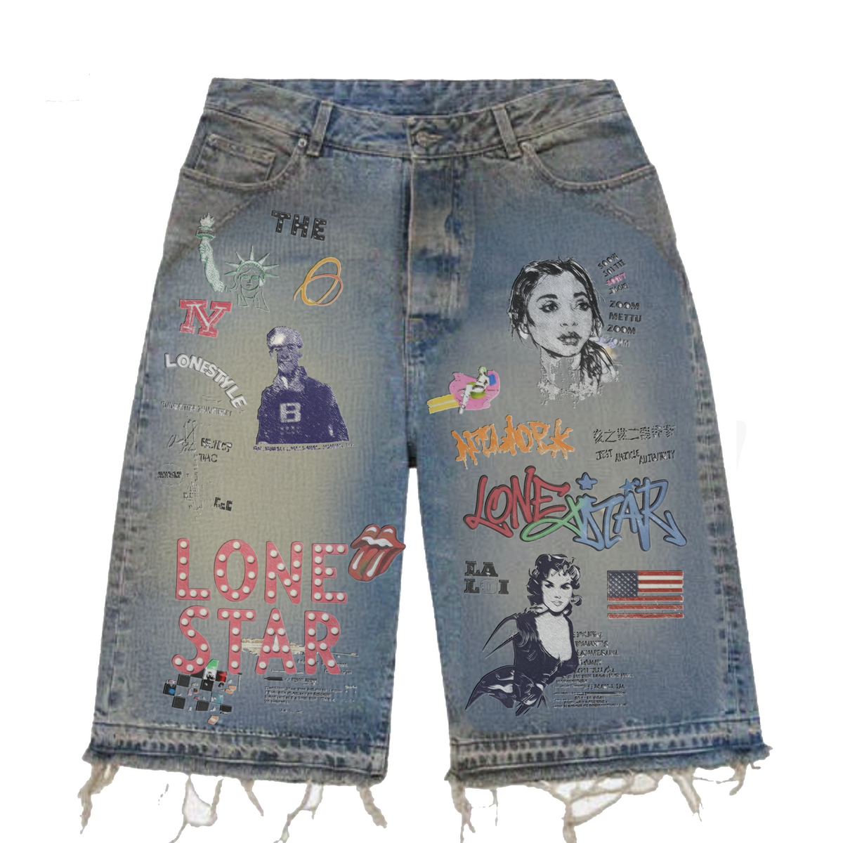 LONESTARPRJCT - WORLDWIDE CHAOS SHORTS