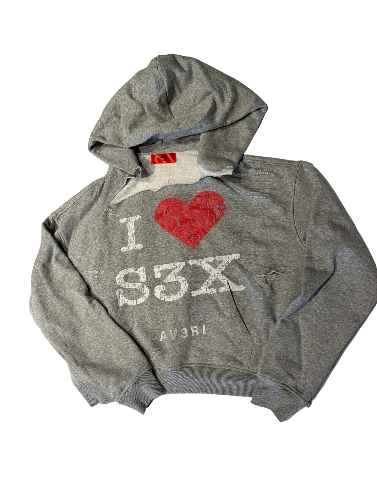 AV3RI - I LOVE SEX HOODIE - GREY