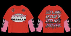 JETLYFE- Stars Double Layer Shirt Red
