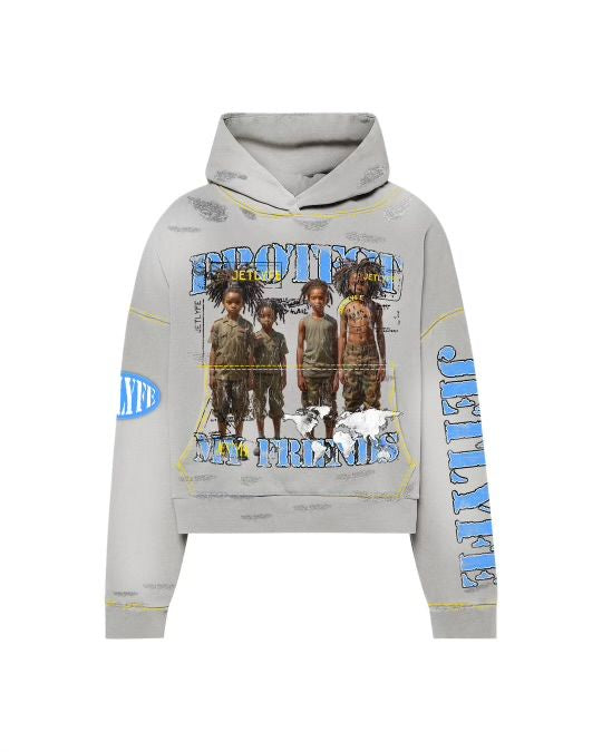 JETLYFE - PROTECT MY FRIENDS HOODIE - GREY