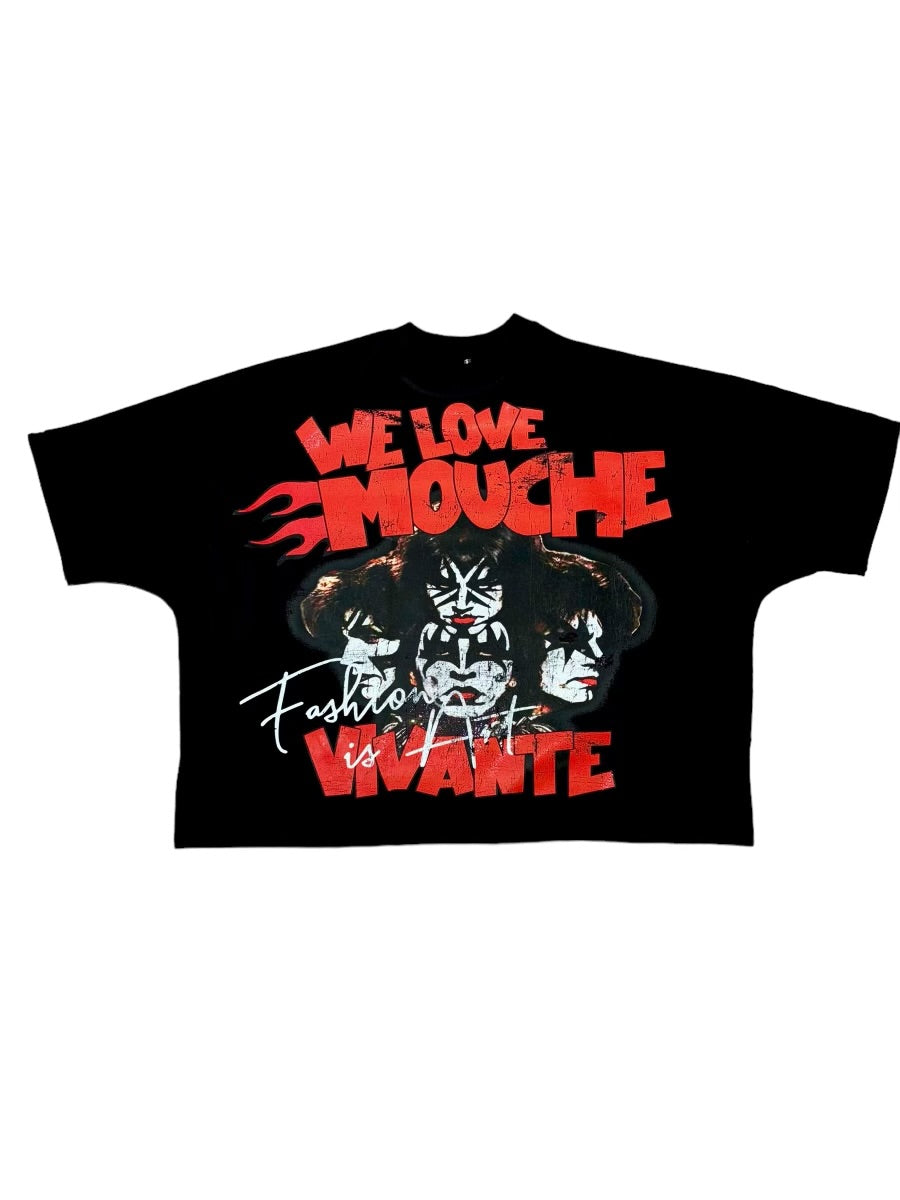 MadeByTrezz - Mouche Vivante “KISS” Oversized Heavyweight Tee by MadeByTrezz