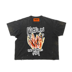 Merlin - Draw The Flame Tee Black