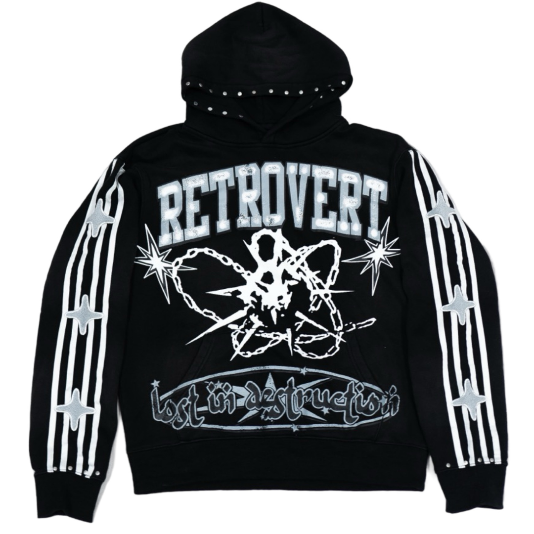 RETROVERT - DESTRUCTION HOODIE BLACK