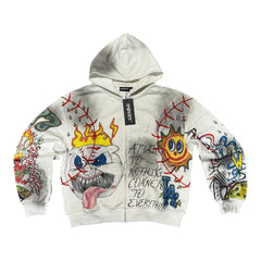 SYNDICATE- Attached" Zip Up White