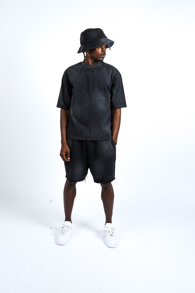 PM - DIAMOND SHORTS -  BLACK