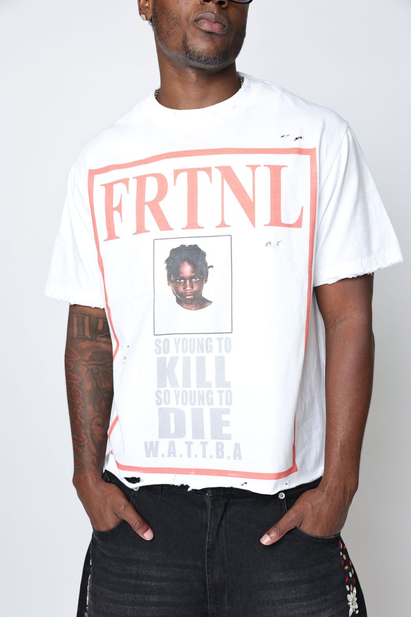 FRATERNAL - GREYISH YUMMY TSHIRT - WHITE
