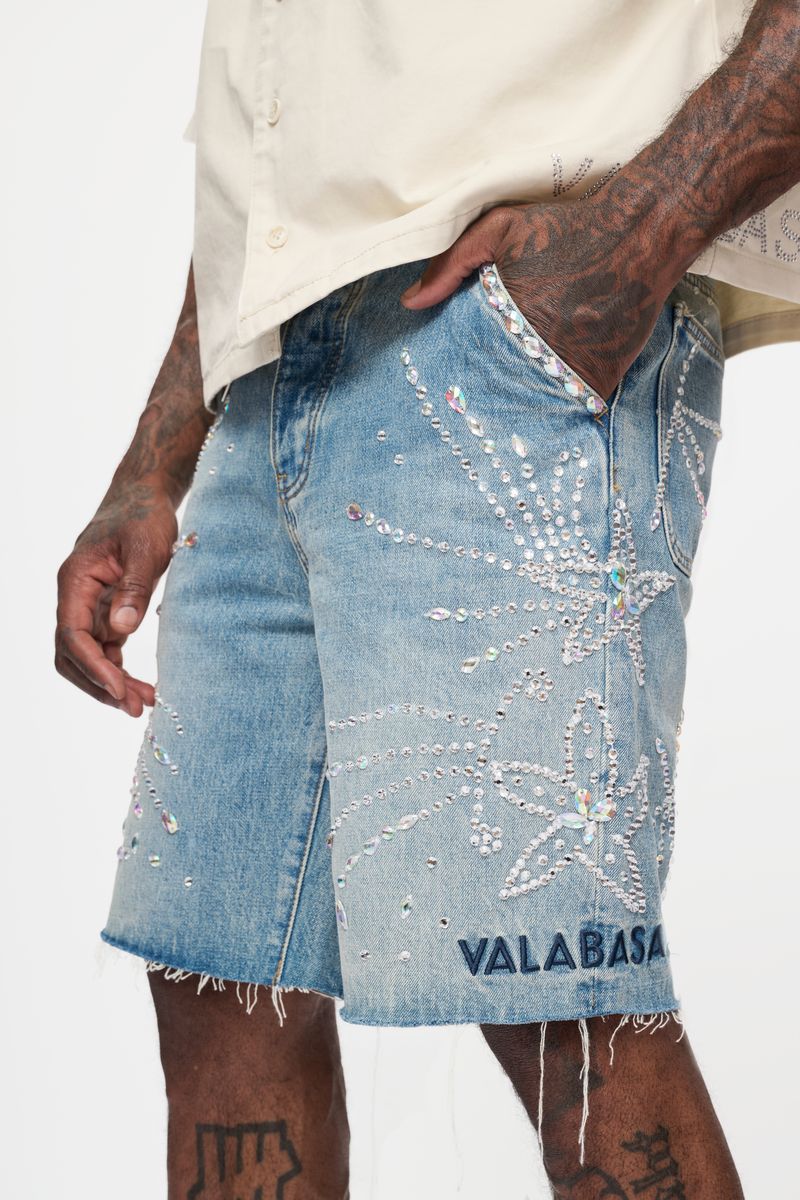 VALABASAS - SAMBA" DENIM SHORTS -LIGHT