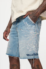VALABASAS - SAMBA" DENIM SHORTS -LIGHT