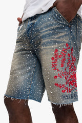 VALABASAS - WRITTEN" DENIM SHORTS