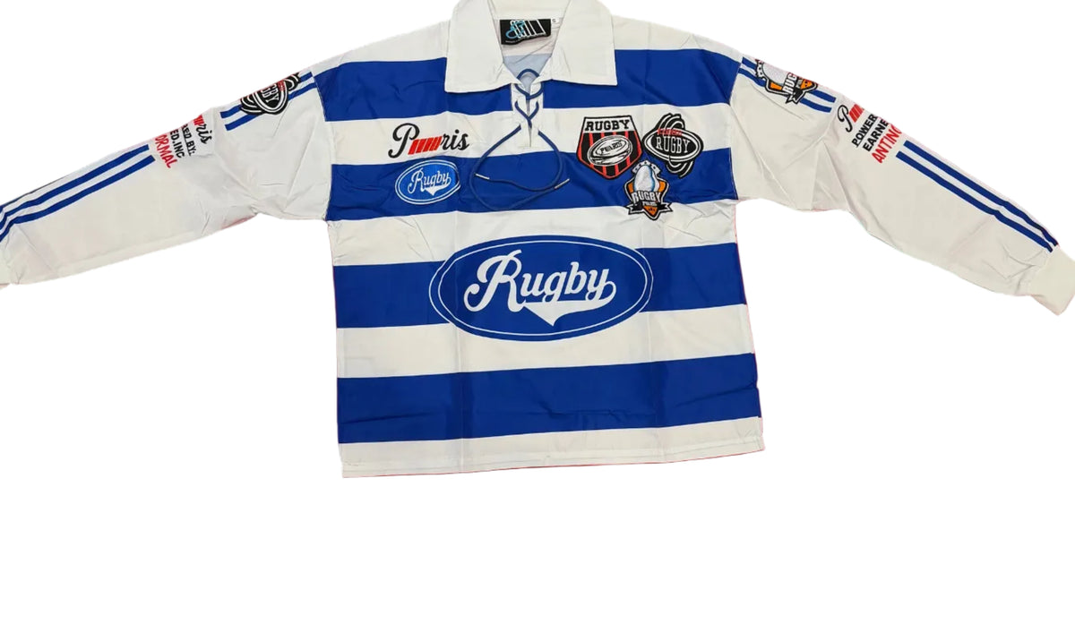 EARNED X P\\\\\RIS - RUGBY SHIRT - BLUE