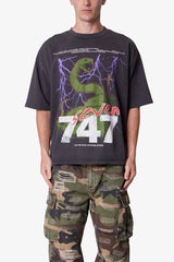 MNML - Snake 747 Printed Tee - Washed Black