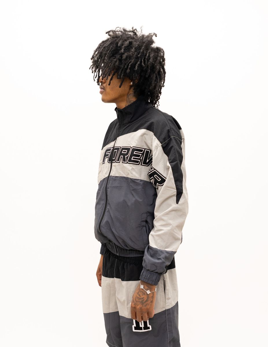 Forever Hungry - Windbreaker TOP BLACK/CREAM