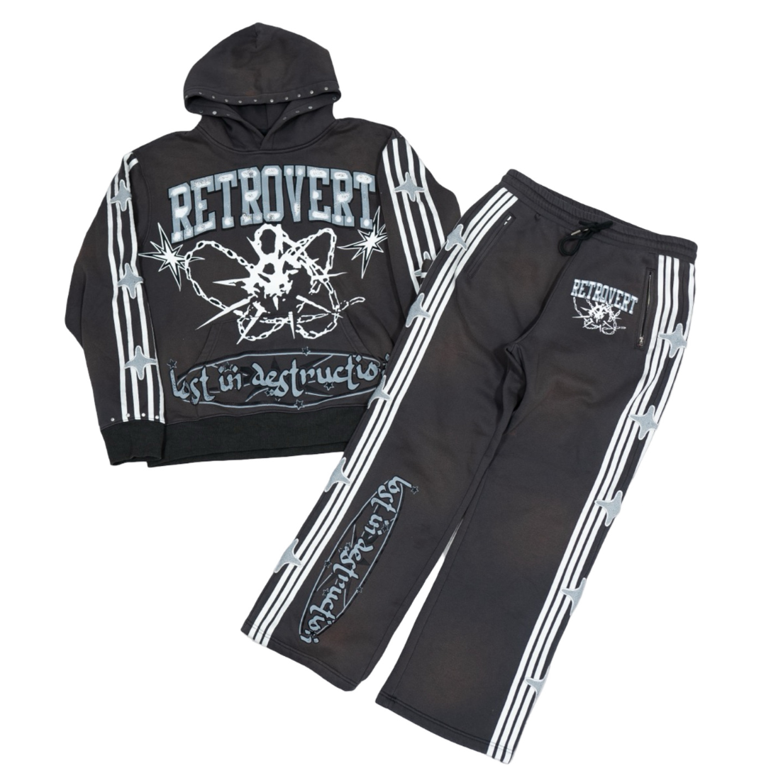 RETROVERT - DESTRUCTION HOODIE GREY