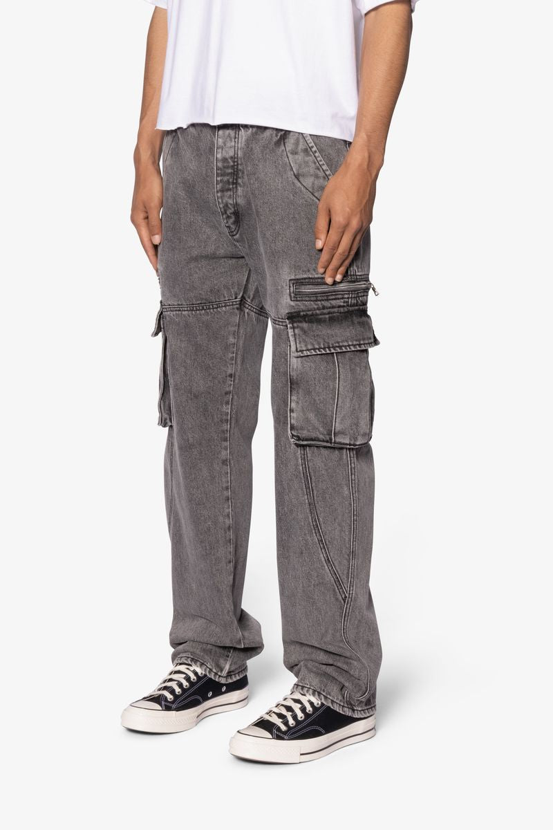 MNML - V652 Owl Grey Cargo Pants - Grey