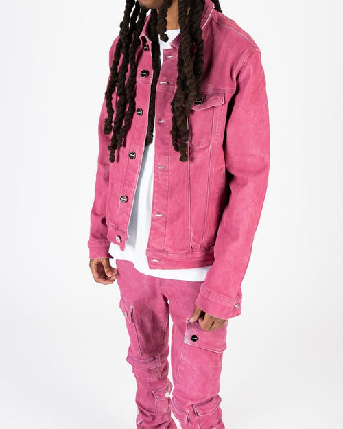 PHEELINGS - ""PASSIONATE PURSUIT" DENIM JACKET - PINK