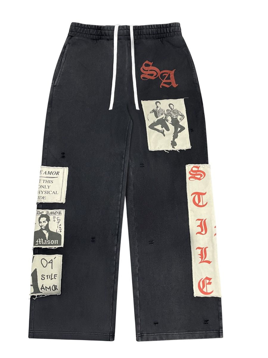 Stileamor - BLACK PATCH PANTS