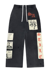 Stileamor - BLACK PATCH PANTS